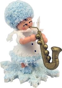 Schneeflöckchen mit Saxophon