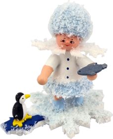 Schneeflöckchen mit Pinguin