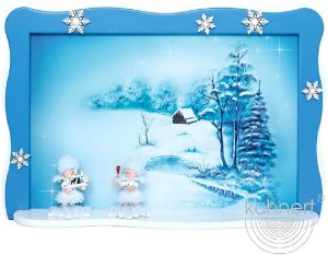 Schneeflöckchenbild - Winterhütte Schneeflöckchenbild - Winterhütte