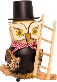 Räucherfigur Eule Schornsteinfeger