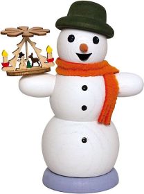 Räuchermann Schneemann mit Pyramide