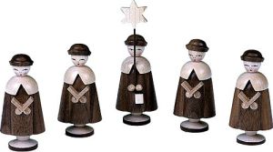 Kurrende, 5 Figuren mittelgroß Kurrende, 5 Figuren mittelgroß