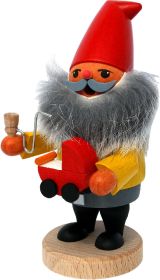 Räuchermann Zwerg mit Kutsche