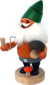 Räuchermann Zwerg mit Pilzen