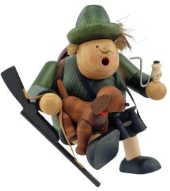 Kantenhocker Förster mit Hund Kantenhocker Förster mit Hund
