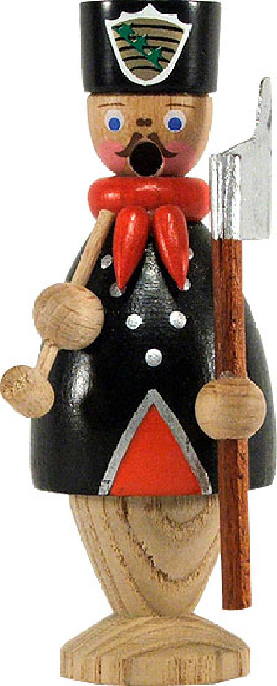 Miniatur-Räuchermann Bergmann mit schwarzem Hut