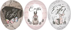 Ostereier 3er Set - Happy Easter II Ostereier 3er Set - Happy Easter II