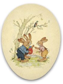 Osterei Best of Happiness, Hasen unterm Baum, 12cm Osterei Best of Happiness, Hasen unterm Baum, 12cm