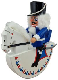 Original Olbernhauer Reiterlein blauer Husar (27cm)