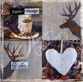 Weihnachtliche Tischservietten Natural Christmas