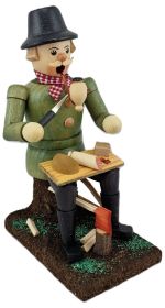 Räuchermännchen Waldarbeiter sitzend Räuchermännchen Waldarbeiter sitzend