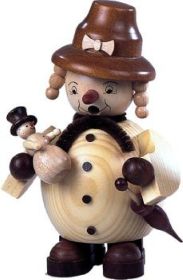 Räuchermann Schneefrau, natur, klein