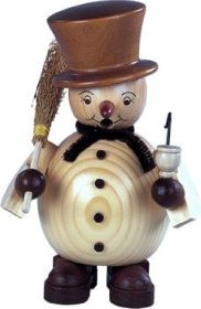 Räuchermann Schneemann, natur, klein