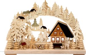 3D-Schwibbogen klein, Feierabendstimmung 3D-Schwibbogen klein, Feierabendstimmung
