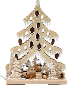 3D-Schwibbogen Tanne klein, Schneebällchen 3D-Schwibbogen Tanne klein, Schneebällchen