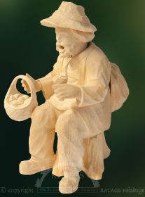 Räucherfigur Pilzsammler, natur Räucherfigur Pilzsammler, natur