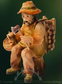 Räucherfigur Waldmann, coloriert Räucherfigur Waldmann, coloriert