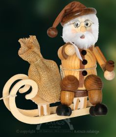 Räuchermännchen Kantenhocker Weihnachtsmann auf Schlitten Räuchermännchen Kantenhocker Weihnachtsmann auf Schlitten