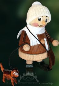 Räuchermännchen Winterkind mit Hund Räuchermännchen Winterkind mit Hund