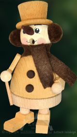 Räuchermännchen Schneemann mit Stock Räuchermännchen Schneemann mit Stock