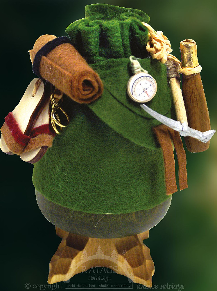 Räucherfigur Räuchersack, grün