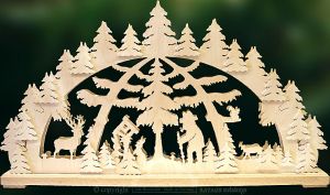 3D-Schwibbogen Waldspaziergang, gross 3D-Schwibbogen Waldspaziergang, gross