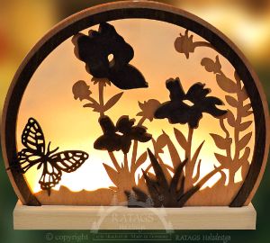 Romantikleuchte Blumenwiese, braun Romantikleuchte Blumenwiese, braun