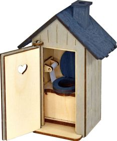 Räucherhaus Toilettenhäuschen, grau