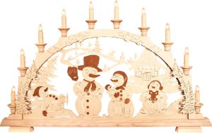 Schwibbogen mit Schneemannmotiv Schwibbogen mit Schneemannmotiv