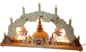Doppel-Schwibbogen Seiffener Kirche Doppel-Schwibbogen Seiffener Kirche