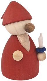 Wichtel mit Kerze, rot Wichtel mit Kerze, rot