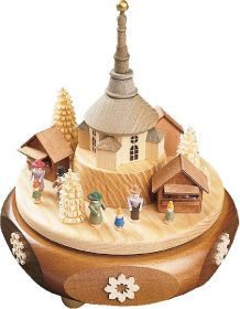 Spieldose Seiffener Weihnachtsmarkt, 22er Spielwerk - Stille Nacht