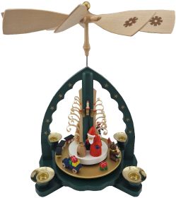 Weihnachtspyramide Weihnachtsmann, grün Weihnachtspyramide Weihnachtsmann, grün