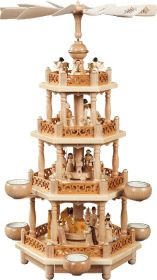 Pyramide Christi Geburt, 3-stöckig für Teelichte Pyramide Christi Geburt, 3-stöckig für Teelichte