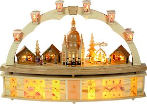 Sockel für Schwibbogen, beleuchtet Sockel für Schwibbogen, beleuchtet