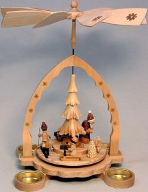 Pyramide Weihnachtswald natur für Teelichte Pyramide Weihnachtswald natur für Teelichte