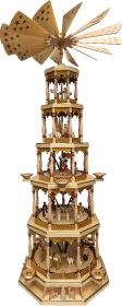 Pyramide Christi Geburt 5stöckig mit Spielwerk Natur Pyramide Christi Geburt 5stöckig mit Spielwerk Natur