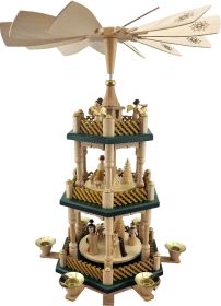 Weihnachtspyramide Christi Geburt, 2-stöckig, natur Weihnachtspyramide Christi Geburt, 2-stöckig, natur