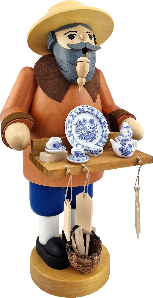 Räuchermann Porzellanhändler, 33 cm