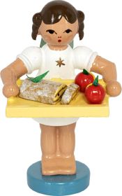 Bäckerengel mit Apfelstrudel, farbig