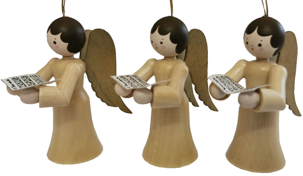 Baumbehang Engel mit Buch - natur
