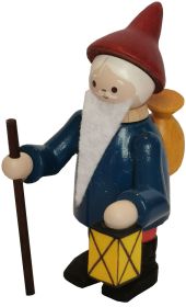 Holzfigur Wichtel mit Laterne