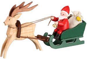 Nikolaus mit Rentierschlitten bunt