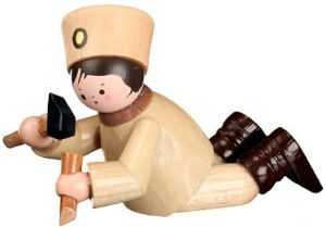 Bergmann mit Hammer und Meisel - liegend