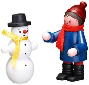 Schneemannbauer - bunt, 2-teilig