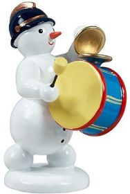 Schneemann mit großer Trommel und Becken Schneemann mit großer Trommel und Becken