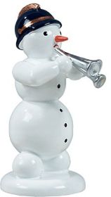Schneemann mit Martinstrompete Schneemann mit Martinstrompete
