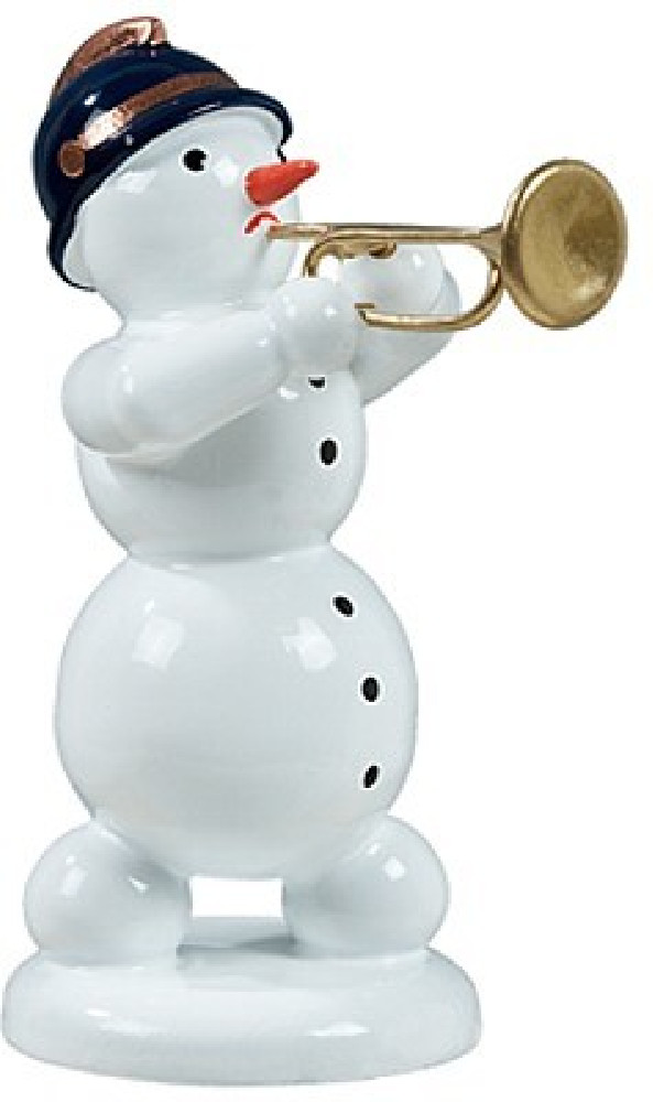 Schneemann mit Jazztrompete