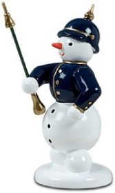 Schneemannmusikanten, Dirigent mit Tambourstab Schneemannmusikanten, Dirigent mit Tambourstab