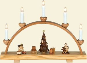 Schwibbogen Engel am Weihnachtsbaum / natur Schwibbogen Engel am Weihnachtsbaum / natur